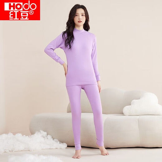 Hongdou official flagship store men's and women's home wear pajamas set middle-aged and elderly spring and autumn mid-collar solid color cotton underwear set autumn 3254 men's light gray 2XL 180