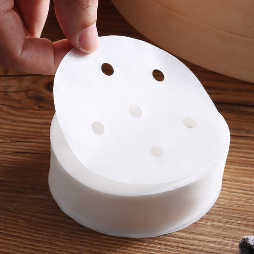 Baiji steamer paper 500 sheets disposable food-grade steamed bun paper steamed bun paper non-stick household steamer paper diameter 9cm