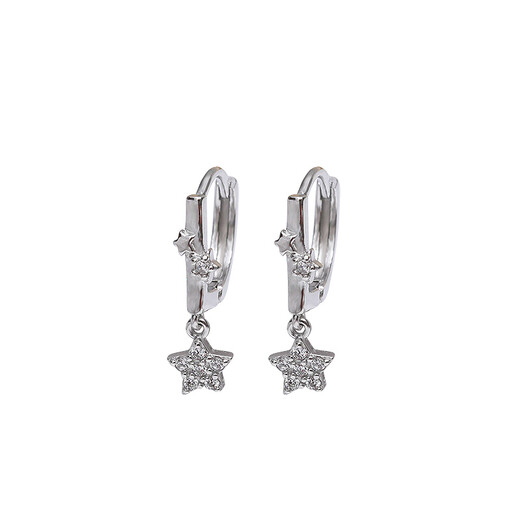 Xiangwan circle pure silver needle earrings female star earrings female earrings temperament Internet celebrity earrings female earrings birthday gift star earrings