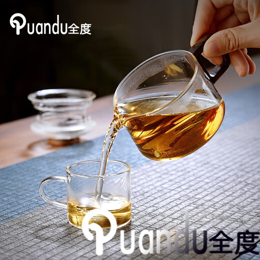 Full-degree glass teapot mini tea glass small teapot for one person small capacity green tea special teapot Xiangyun Xiaodundun teapot transparent 200ml