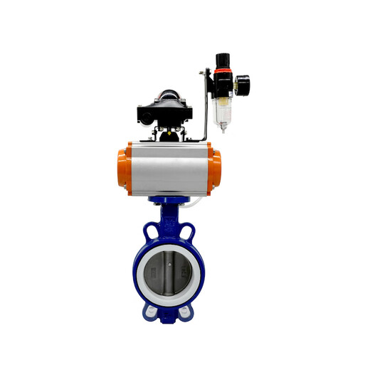 D671F-10Q Pneumatique Tetrafluorobutterfly Valve pneumatique Valve de papillons triple-claque 304 Plaque DN50 65 80 100 DN250 [Tetrafluoro Seal 304 Plaque]