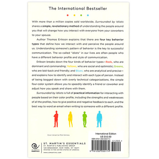 被白痴包围 沟通的困境 英文原版 Surrounded by Idiots:The Four Types of Human Behavior 人类行为的四种模式 心理学畅销书 沟通的困境