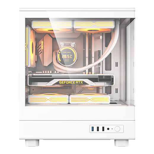 Patriot V60 Sea View Room Case MATX No A-pillar 240 Water-cooled Desktop Computer Main Case White (270 Panorama/MATX)