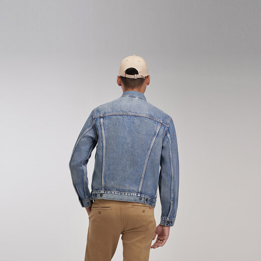 Levi s shopping mall same style Levi's men's American casual lapel loose denim jacket 72334 denim blue M