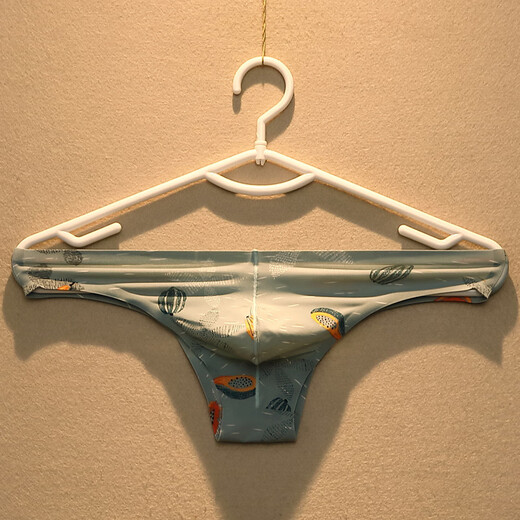 ROSELEX confidential delivery briefs men's underwear casual thong ice silk seamless youth breathable speed 817 cute whale XL