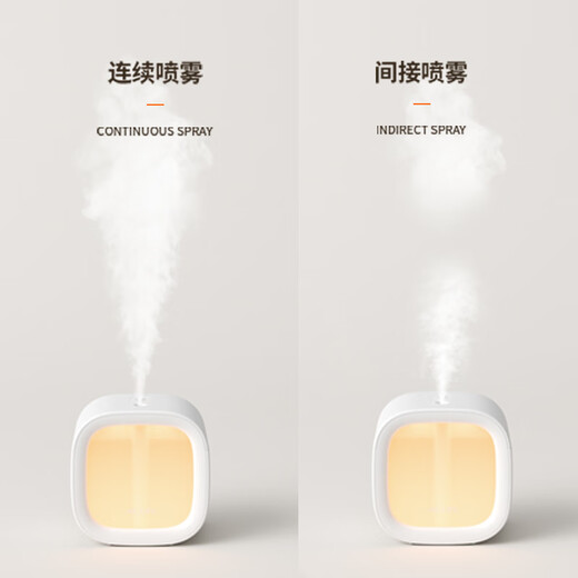 几素加湿器桌面小型办公桌卧室宿舍迷你便携无线空气婴儿床头办公室充电车载礼品生日礼物女香薰机加湿 【白色+8根滤芯】温馨夜灯+防干烧保护