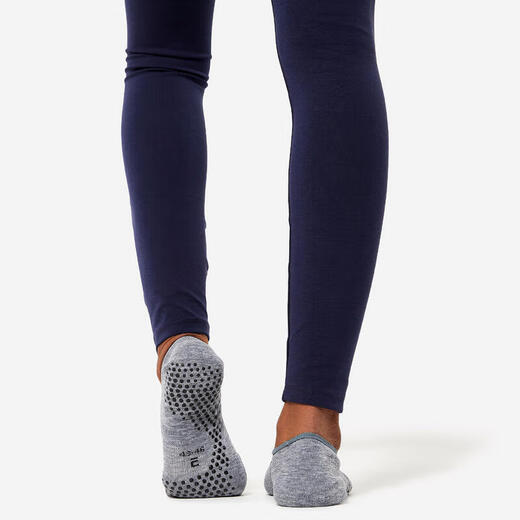 Decathlon Women's Anti-Slip Socks Yoga Pilates Floor Elastic Band Silicone Dot Adult Sports Socks-4524670