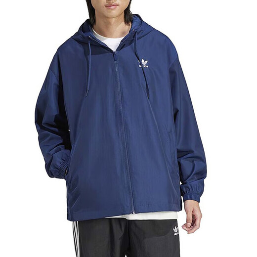 Adidas Clover Men's Jacket Autumn New Sports and Casual Fashion Jacket Woven Windproof Jacket IR9858 Blue M