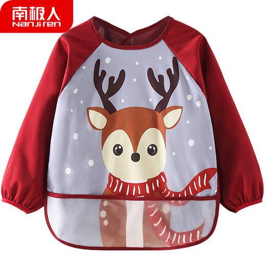 Nanjiren children's smock, baby eating bib, baby bib, splash-proof clothing, waterproof painting, reverse dressing apron, saliva pocket