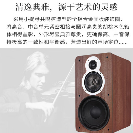 天逸（Winner）童笛C8发烧hifi木质书架无源三分频8寸低音音箱客厅电脑电视家用音响套装 C8搭配AD86D功放