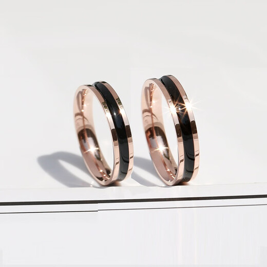 Nilan Fat Donglai same style 18k rose gold ring couple rings AU750 platinum ring style pair black style pair ring (please note the size when placing an order)