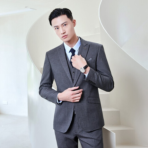Lido Yichen Veste de costume à trois couleurs à manches longues Top Spring and Automne Activités professionnelles 695-2 Suit des femmes gris + Pantalon féminin 3xl