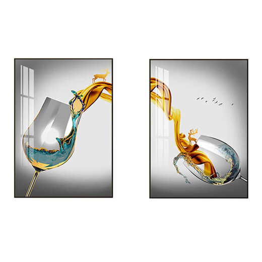 
Mudianxing Restaurant Electric Meter Box Decoration Painting Modern Simple Distribution Box Blocking Power Switch Box Creative Wine Glass Air Switch Hanging Painting Toast To Celebrate 15838/15839 40*60 Accommodation 30X50 Black Frame Left Hydraulic