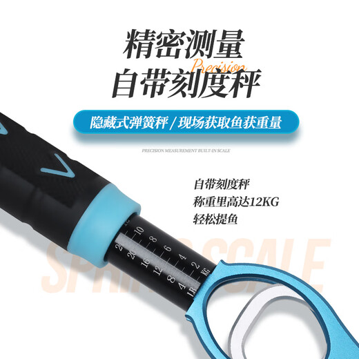 光威（GW）控鱼器15KG带秤控大物铝合金多功能路亚钳路亚专用钳带失手绳渔具