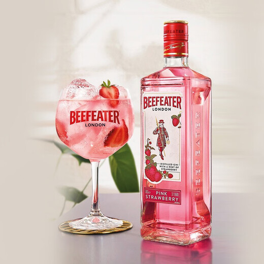 必富达（Beefeater）英国进口洋酒  必富达粉红金酒 杜松子酒蒸馏酒基酒 700ml
