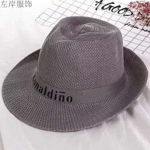 Primavera y verano Medio de edad y ancianos Hombres de paja para hombres Sombrero de lino Gat Sun Protection 1 Sol Autor Outdoor Casual Jazz FF [Jazz Khaki]