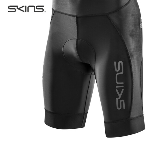 SKINS CYCLE Bib Short 骑行连体压缩短裤男士 单车服骑行裤背带短裤 黑色/黑色 L