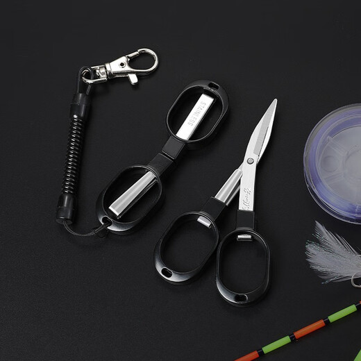 张小泉不锈钢折叠小剪刀便携迷你旅行折叠剪 鱼线剪铅皮剪子锌合金手柄 单把S41510100