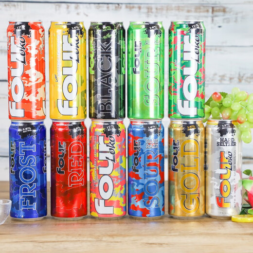 四洛克four loko斯洛克美国进口啤酒洋酒网红果味酒派对鸡尾酒网红微醺 6口味695mL6罐