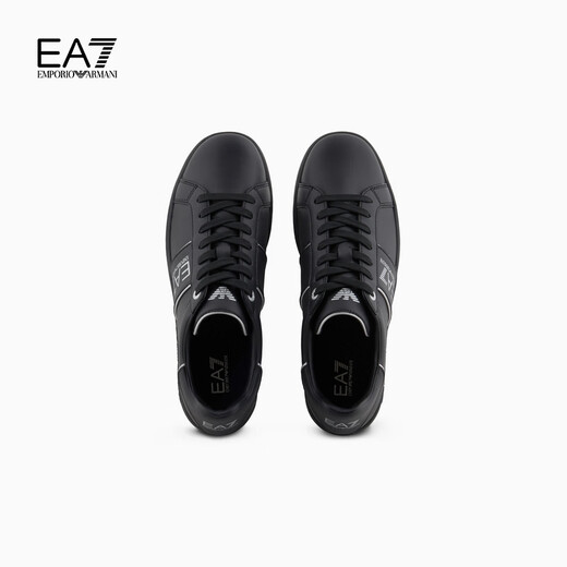 Emporio Armani / Armani Flagique officielle EA7 / NOUVEAU hommes et femmes couples chaussures de carte sportives chaussures décontractées 2025 Summer M826-Black / Silver 40