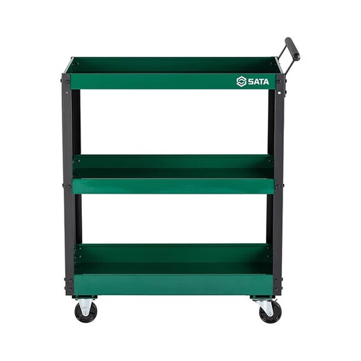 Shida three-layer tool cart mobile tool cart auto repair repair parts cart multi-function tool cabinet 95222B-R 95222A three-layer parts tool cart/green