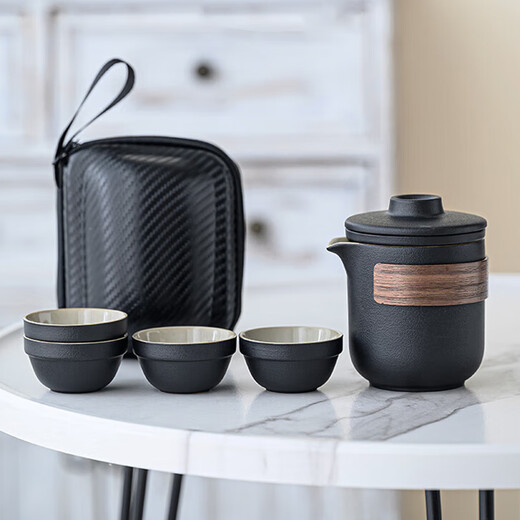 Home Easy Travel Cup Travel Tea Set Outdoor Tea Making Kung Fu Tea Cup Portable Tea Bag Tea Water Separation Teapot