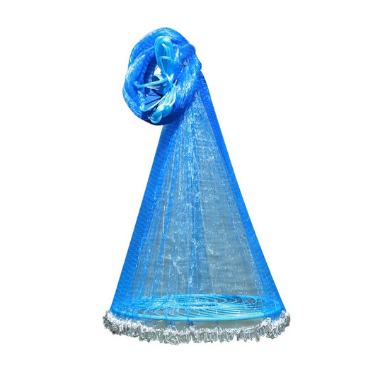 Zhanliu hand-thrown fishing net, large Frisbee-type disc, hand-thrown fishing, easy-tossing, catching, and fluttering, automatic fishing net, half-finger (high-strength tire line), 3.0 meters high, 600 type