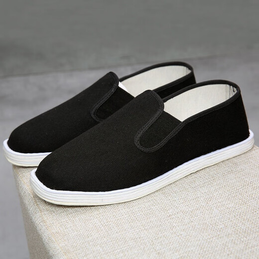 Wei Guangli Old Beijing cloth shoes men's shoes breathable, thousand-layer sole traditional cloth shoes middle-aged and elderly father's shoes casual shoes Old Beijing cloth shoes size 40 (a small size)