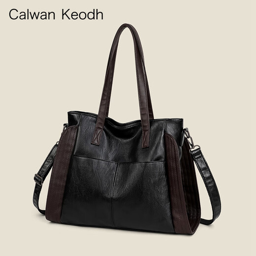 CALWAN KEODH Tote Bag Women's Bag 2025 New Autumn and Winter Large Capacity Portable Crossbody Mother's Birthday Gift for Girlfriend and Wife Black Light Luxury Fashion Versatile Casual Practical Careful Girlfriend