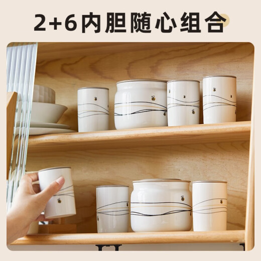 小熊酸奶机 家用全自动定时自制米酒机泡菜机 送陶瓷6分杯SNJ-C10P2 四杯 SNJ-C10P2四杯