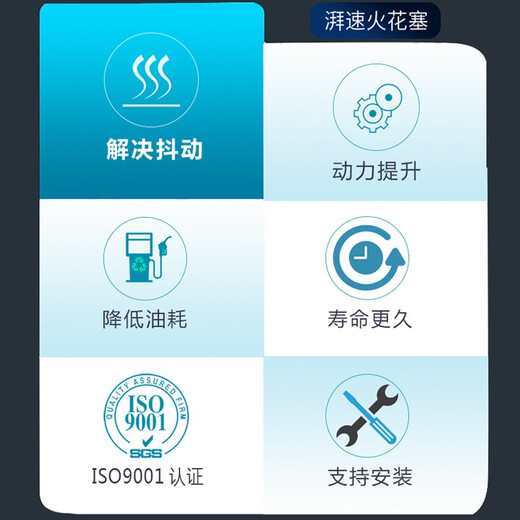 湃速双铱金火花塞适配起亚K4凯绅K5 KX3 KX5 KX7速迈1.6T索兰托L 9934