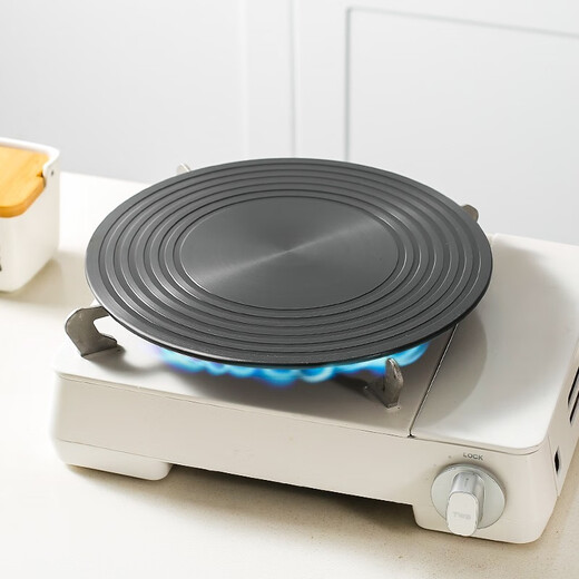 Kawashimaya kitchen gas stove heat conduction plate household heat conduction pad thawing plate protection pot anti-burn black heat conduction plate heat conduction plate (diameter 24CM)