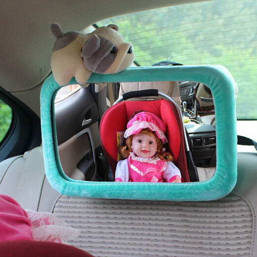 Complete car baby mirror, safety seat viewing mirror, car safety seat interior rearview mirror, child viewing mirror, white mirror, suitable for reverse installation of seats