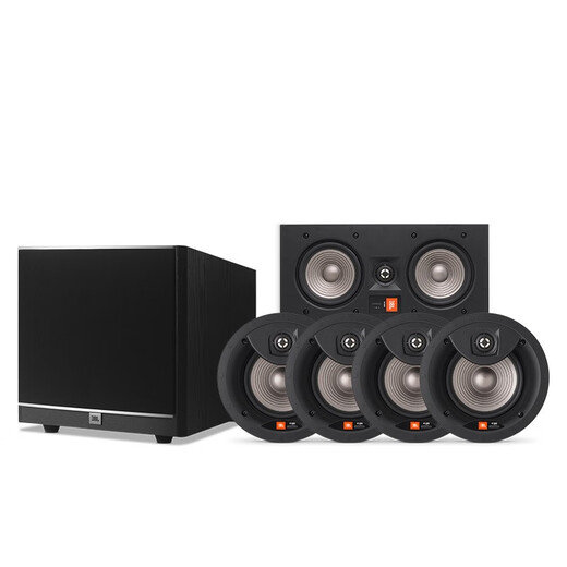 JBLSTUDIO2 series ceiling audio concealed speakers 5.1/7.1 channel home theater set surround sound subwoofer panoramic sound living room audio player high-end version STUDIO2-6IC 5.1 round set