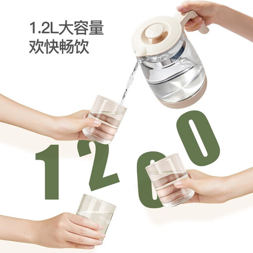 Little White Bear Baby Constant Constant Kettle Milk Ajuste de temperatura constante Leche Cervecía de leche en polvo HL5012 Color de jade largo 1200ml