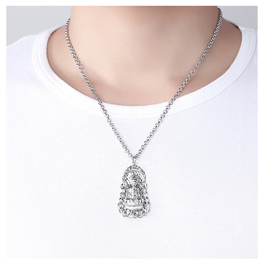 Xizhao Jewelry Platinum Pendant PT950 Flame Guanyin Pendant Guanyin Bodhisattva Tag Hollow Flame Guanyin Pendant 24.47g Shipping in 1-10 working days
