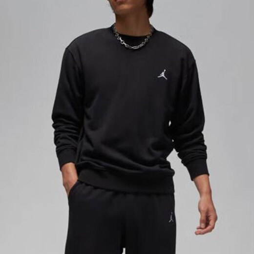耐克（NIKE）卫衣男装秋冬新款运动服针织圆领男士上衣套头衫FQ1865-687 FQ1865-010黑色 M