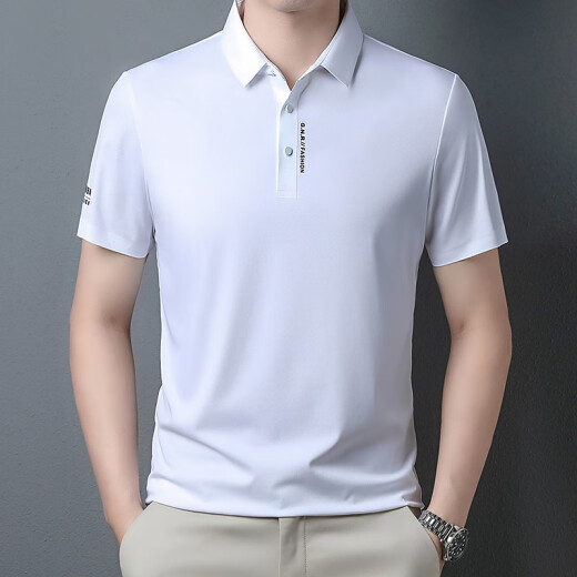 Anislun Light Luxus aristokratisch kurzärmeliges T-Shirt für Männer im Sommer dünne Festkörper-Mode-Freizeit und vielseitig halb Ärmeln Top T-Shirt für Männer 9859 Hellgrün M 170 [Empfohlen 120-134jin [Jin gleich 0,5 kg]]