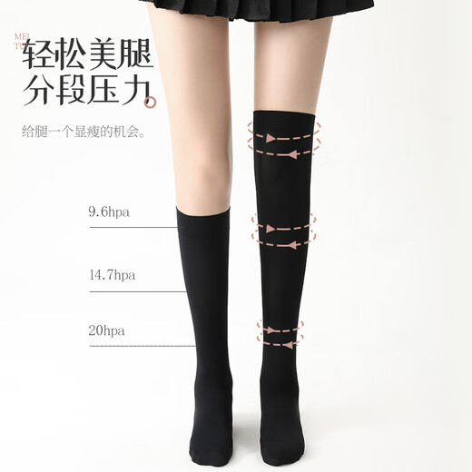 Luanzi Japanese calf socks for women, black and white stockings, autumn trend mid-calf shaping pressure socks, long legs, casual stockings, white elastic calf socks