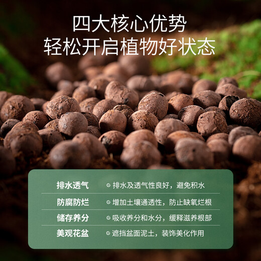 Stanley medium ceramsite bottom small ceramsite soil for flower cultivation special succulent flower paving flower pot flower gardening 5L