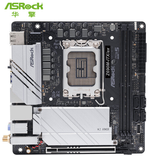 华擎 (ASRock )Z690M-ITX/ax迷你主板 DDR4支持CPU12600KF/14700KF/13600KF（INTEL Z690 /LGA 1700）
