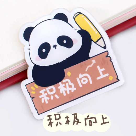 Mengkeduo Inspirational Panda Cartoon Acrylic Puppy Brooch Badge Clothes Bag Pendant Jewelry Pin Accessories Small Gift 6 Pack 6 Mixed Pack