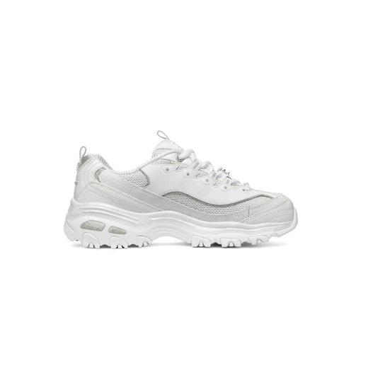 Skechers Classic Retro Diamond Panda Chaussures Casual Shoes Casual's Sole's épaisses petites chaussures blanches 12241 Blanc / Silver / WSL 37
