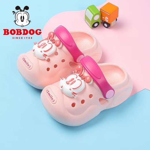 Babudou children's shoes girls slippers summer soft sole baby beach shoes children's hole shoes 117342003 warm pink 170