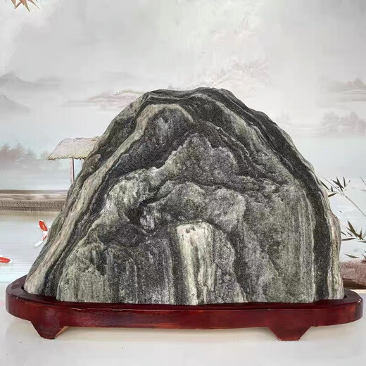 Clcey Taishan Stone Gandang Stone brute Naturel Pierre ornementale Moyen et grand paysage Courté du paysage Stone Indoor and Outdoor Backing Stone Ornements D27017
