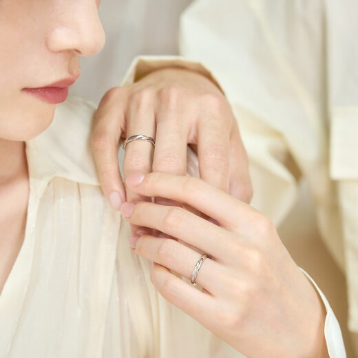 PROMESSA platinum ring Xingyu series couple ring female model 95068R 08 circles