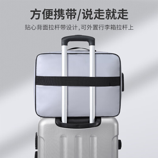 证件收纳包防火防水旅行护照房产资料文件储物整理收纳箱家用卡包 A款灰色一层-防火防水（无锁）