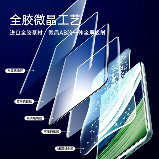 Yise (ESR) eignet sich für Huawei Mate60Pro Tempered Film Pro + Full-Glue-Mobilfunkfilm RS HD Full-Screen-Abdeckung Anti-Fall- und Anti-Fingerabdruck-Frontfilmaufkleber in Sekunden
