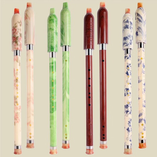 
Mingsen vertical blowing Bawu adult children beginners imitation mahogany imitation jade single-tube bawu musical instrument imitation green jade F tune