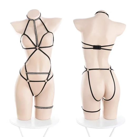 
Mei Nail role-playing sexy pajamas and underwear for men's special seduction sex thong three-point breast-exposed sm couples stimulate outdoor date Default size 1